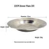 201 Stainless Steel Round Serving Plate