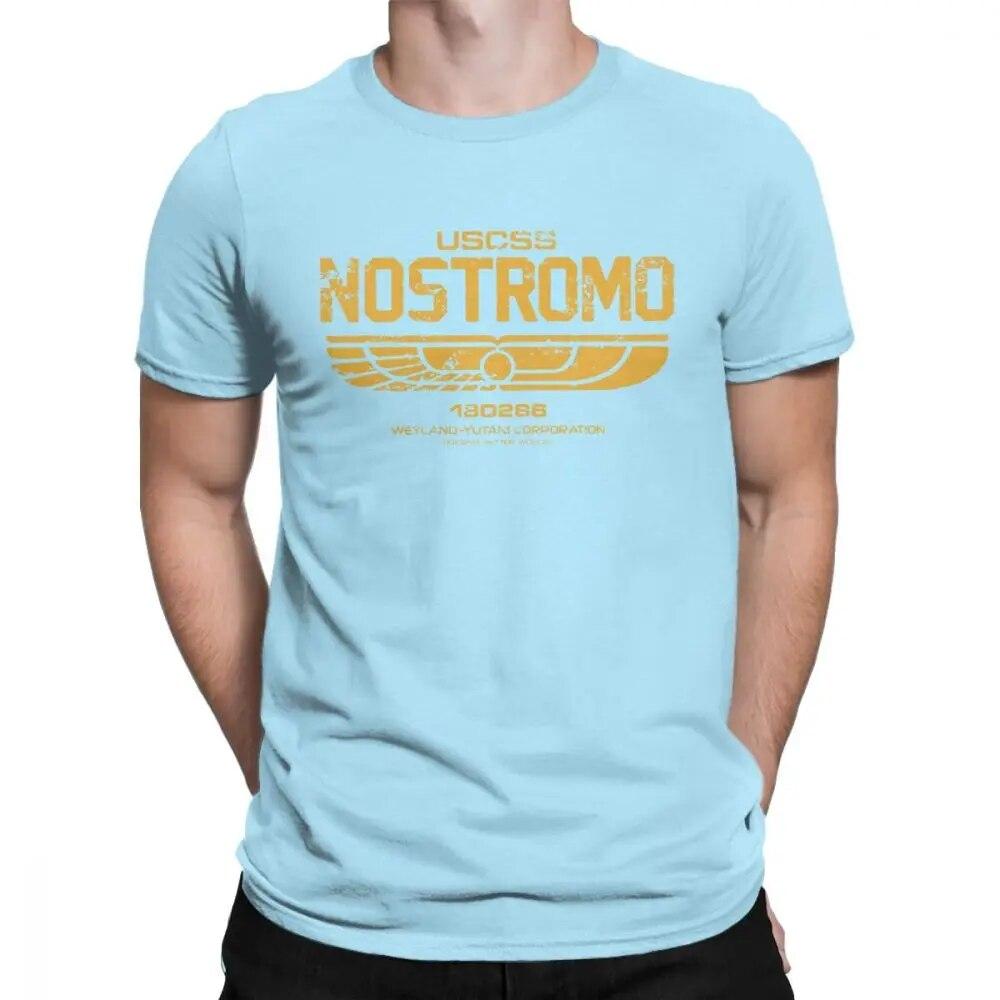 Tricouri unisex Alien Weyland Yutani CORP Nostromo Crew Tricouri USCSS din bumbac pur Uimitoare cu mânecă scurtă Tricouri cu gât crew Tricouri cadou