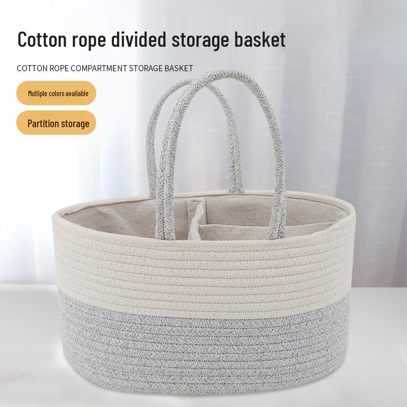 Large Capacity Baby Supplies Storage Basket with Handle