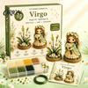 Relaxing Stress Relief Art Kits 12 Zodiac Signs DIY Beaded Garden Kit, 3D Astrology Flower Craft Plastic Ornament Crafting Materials Handmade Bead Kit