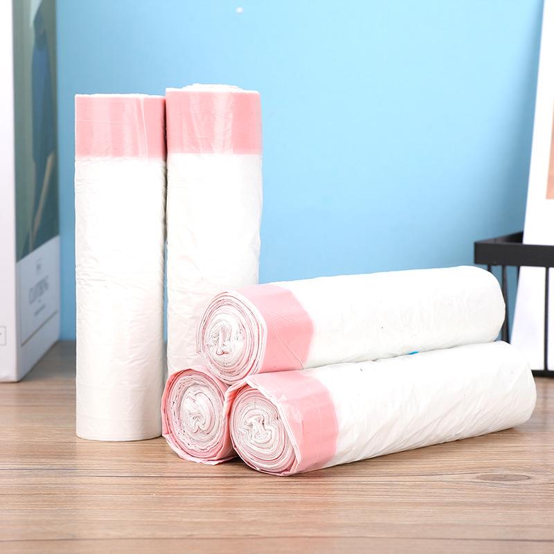 Large White Drawstring Garbage Bags, Thickened for Kitchens, Disposable with Automatic Closure, Free Shipping