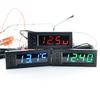 3 IN 1 Thermometer Clock Voltmeter Digital Display Electronic Clock Car Ornament