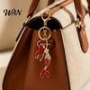 Versatile Keychain Accessory Pendant Sparkling Rhinestones Inlaid Mermaid Design Key Holder Festival Souvenir Gift with Lobster Clasp Lightweight