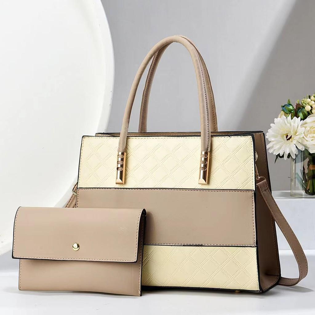 Stylish Large Capacity Patchwork Tote Bag For Moms With Retro Urban Chic Design