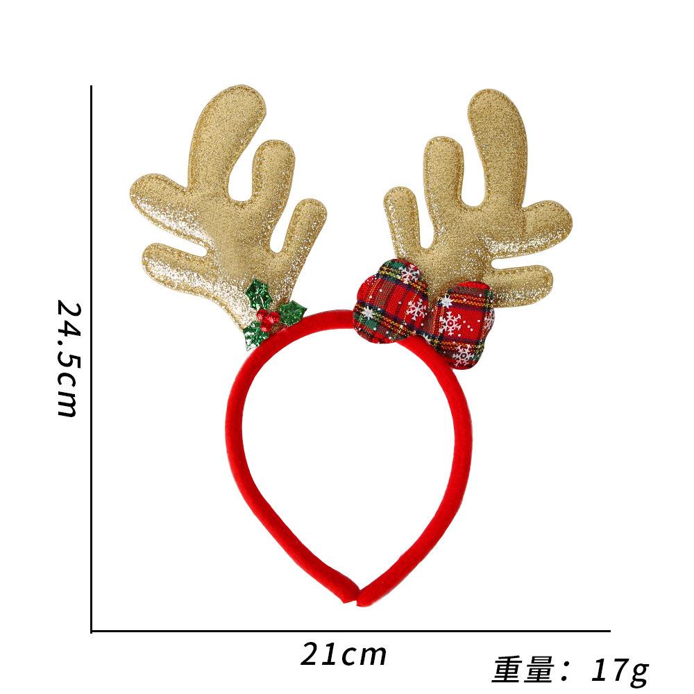 Christmas Hairband for Women Christmas Antler Hairpin Headwear  Holiday Decoration Gift Large Bow Headband Headwear Headwear