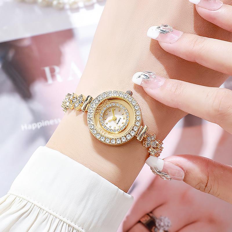 Orologio da Polso da Donna al Quarzo con Bracciale di Strass Regalo di Compleanno per Ragazza
