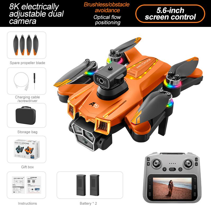 A19Pro Max 8K Drone With Gps & Brushless Motor, Triple Camera Eis, Optical Flow, Obstacle Avoidance, Foldable Rc Quadcopter