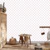 Heart Wallpaper White, Powder Pink and Coral 50x1000