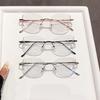 Photosensitive Color-changing Frameless Myopia Eyeglasses Ultralight Metal Glasses Women Men Oversized Eyeglasses for Myopia