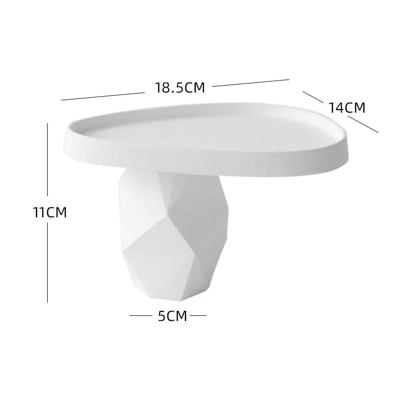 Présentoir à bijoux, plâtre blanc en forme de T, plateau pour bagues et boucles d'oreilles contenant des bijoux, présentoir à bijoux, accessoires photo