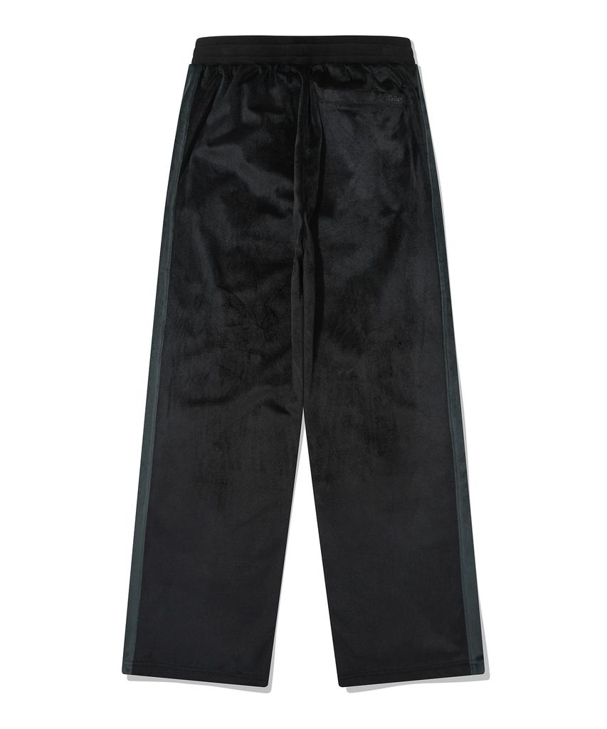 FALLETT Velvet Oblique Track Pants Black