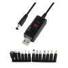 USB To DC5.5 Boostering Cable DC5V To 9V 12V Accompanied by 13 Adapters Broad Compatibility Across Various Electronics