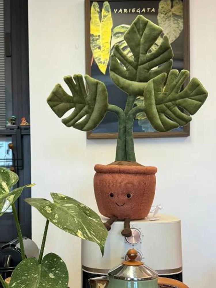 Cordero Albaricoque 45Cm Concha De Tortuga Creativa Serie De Plantas De Bambú Muebles De Juguete Adornos Muñecas Lindas