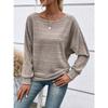 JPNTKY Women's Fashion Casual O-Neck Long Sleeve Blouses & Shirts