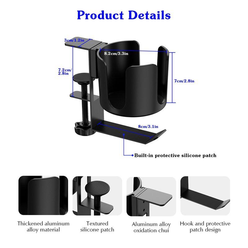 M-Modern-Hook Storage Rack For Water Cups - Punch-Free, Table Clip Type Holder For Easy Cup Display