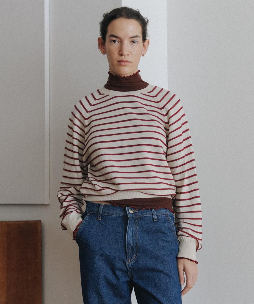 SIENNE Another Wool Stripe Knit (Cream)