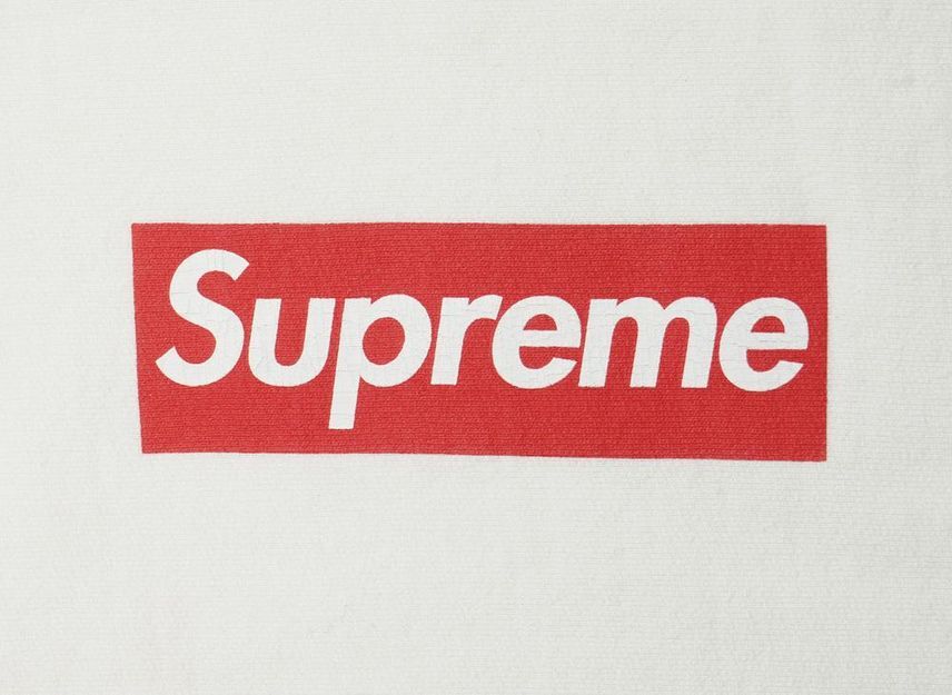Supreme Washed Box Logo Crewneck White