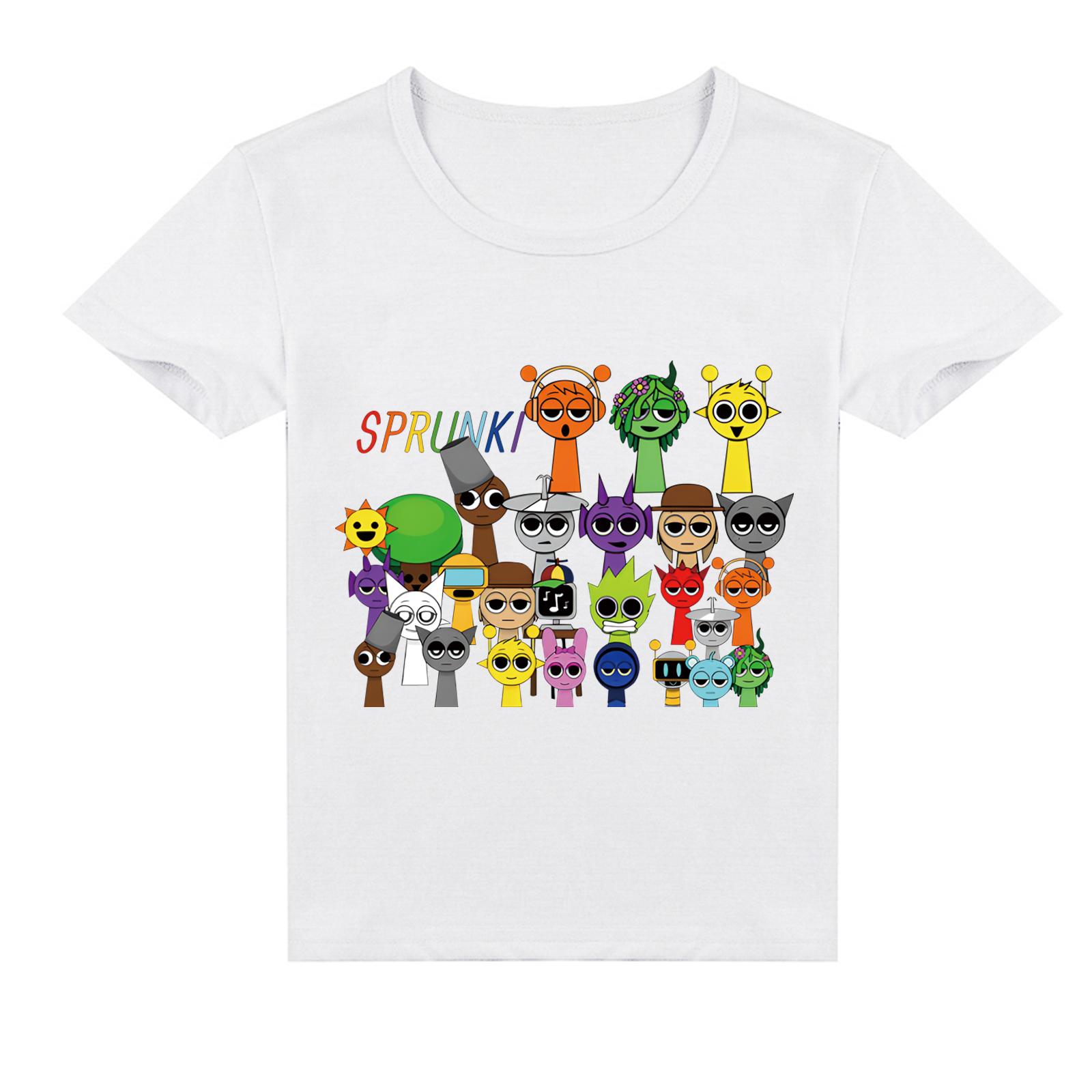 Футболка детская 2D Футболка Sprunki детская с коротким рукавом 160 белый