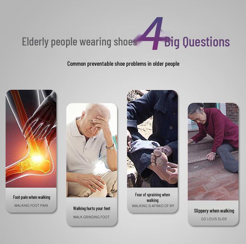 Sapatos de Caminhada Confortáveis de Sola Macia para Senhoras - Tamanhos Grandes para Casais de Meia-Idade e Idosos