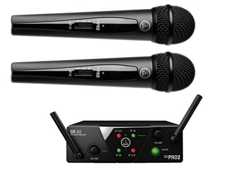 AKG 2 Channel B Band Wireless System WMS40 PRO MINI2 VOCAL SET DUAL []