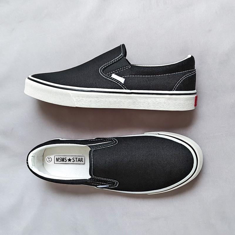Low-top men's canvas shoes men's shoes breathable one-pedal casual board shoes men's large-size shoes labor insurance shoes