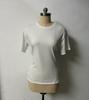 Women's Solid Color Cinched Waist Round Neck Cotton T-Shirt – Casual Short Sleeve Top (2026)