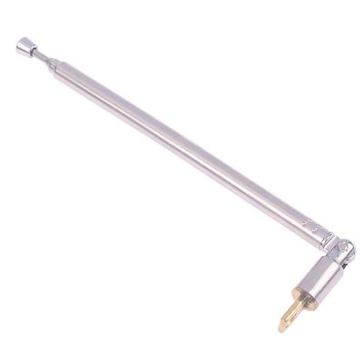 1Pc 4 Section Telescopic Stainless Steel Am Fm Radio Antenna Universal Head Speaker Radio Pull Rod
