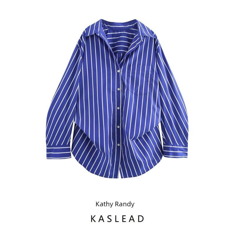 Kaslead New Arrival Women's Fashion Style Fashion Minimalist Batwing Sleeve Long Sleeves Shirt 3067105