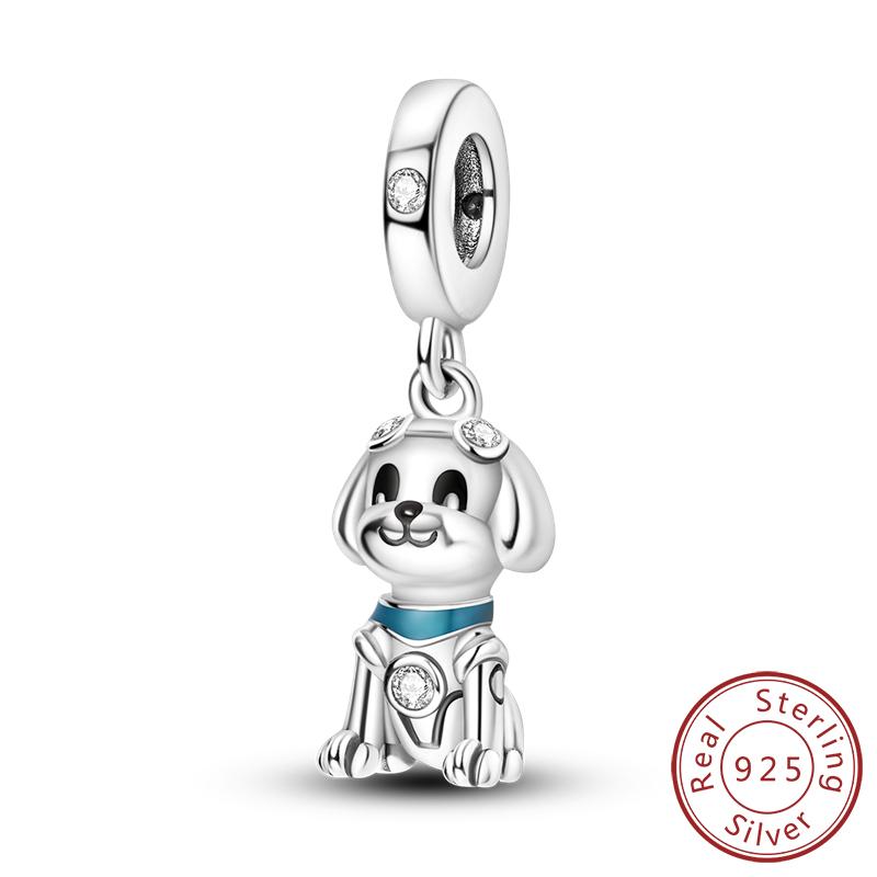 Original Copper Charm Bead Balloon Poodle Cute Puppy Heart Charm Fit Bracelet Bangle Pendant Women Diy Jewelry Gift