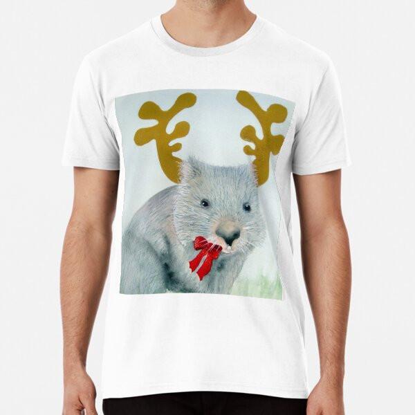 #034;Christmas Wombat#034; TShirt Made in Australia Unisex T-Shirt L