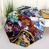 Monster High, Characters Themed Automatic Opening and Closing Umbrella, Compact Travel Umbrella, Lightweight and Portable, Suitable for Beac
