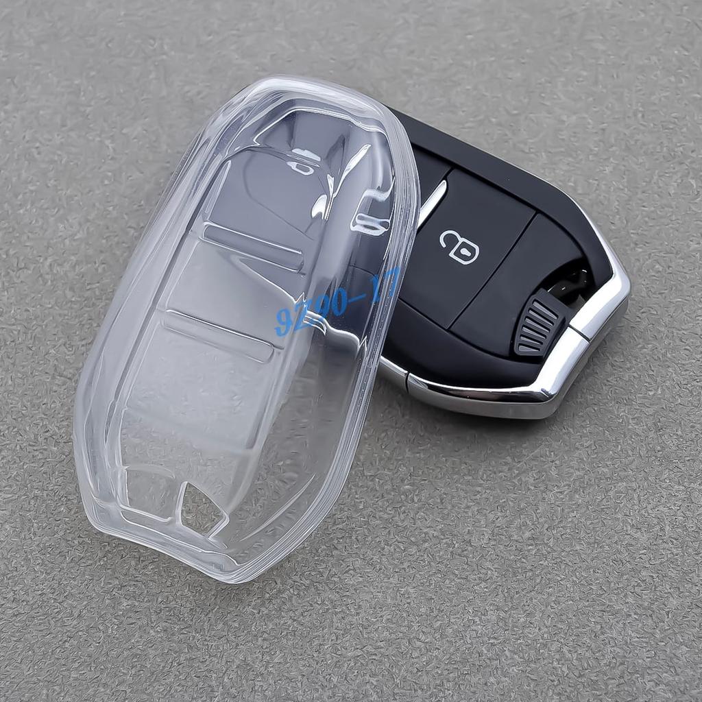 For Citroen C3 C5 Aircross C4 Ds 3 7 9 Crossback Peugeot 2008 3008 5008 308 508 Clear Fully Transparent Car Smart Key Cover Case
