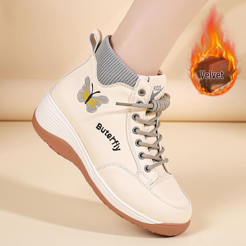 

Autumn/Winter 2025 Women s Fashion Butterfly Wedge Boots - Thick Sole, Comfortable Fit 41