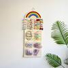 Multifunctional Hairpin Display Rack Large Capacity Space Saving Hair Clip Storage Bag Wall-mounted Rainbow Design