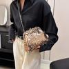 Vintage Clip Clutch Bag Sequins Diamonds Socialite Evening Dress Dinner Niche One-shoulder Cross-body