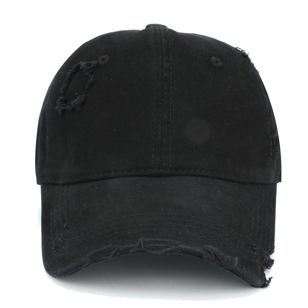 Ripped Brim Hole Baseball Cap Adjustable Sunscreen Hats Fashion Baseball Hats For Man Women Unisex