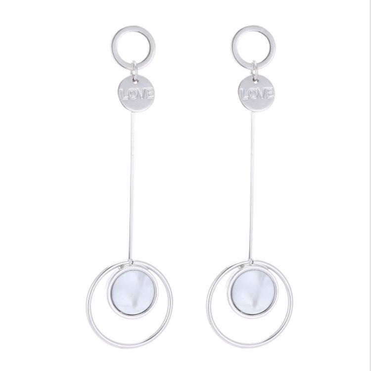 Korean Style Asymmetrical Pearl Tassel Earrings with S925 Silver Needle