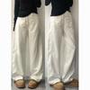 Women's Retro Coffee Curved Leg High-Waist Wide-Leg Jeans - Loose Fit, Slimming, Versatile, Perfect for Spring & Autumn