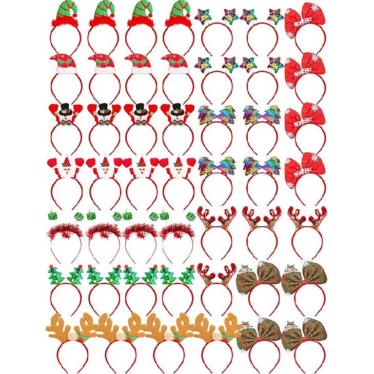 Christmas Headbands and Costume Headwear, Xmas Santa Christmas Accessories Decorations Party Favors for Women
