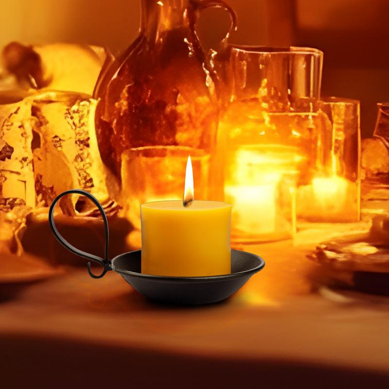 Round Candle Holder Decorative Round Candle Holder Plates Stable Candlesticks Stand Coaster For Friends Coworkers Lovers