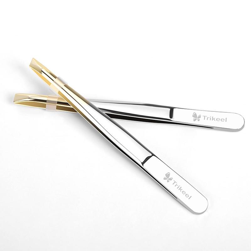 Eyebrow Tweezer Hair Beauty Fine Hairs Puller Stainless Steel Slanted Eye Brow Clips Removal Hair Removal Tweezers Makeup Tools