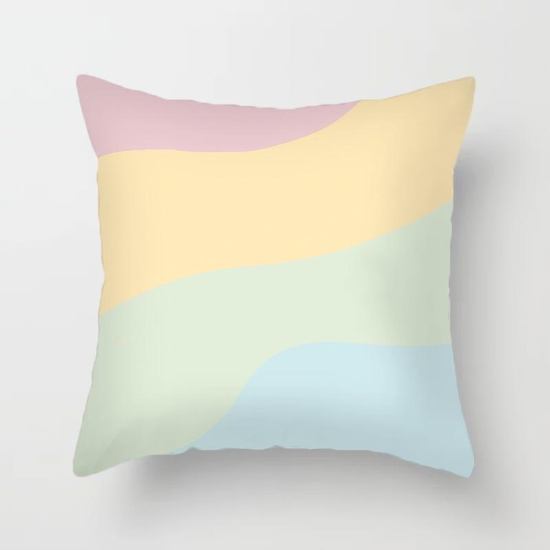 Luxury Home Decoration Pillowcase Simple Watercolor Flow Painting Office Sofa Car Cushion Cover