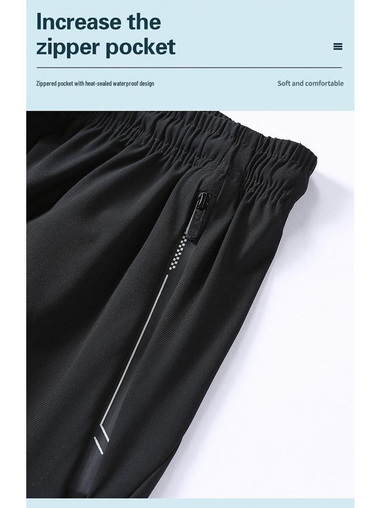 Summer Boys' Mid-Length Casual Quick-Dry Shorts - Lightweight, Breathable Ice Silk for Sporty Kids.