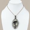Fume Agate Gemstone Copper Wire Wrap Tree Of Life Pendant 3.54"