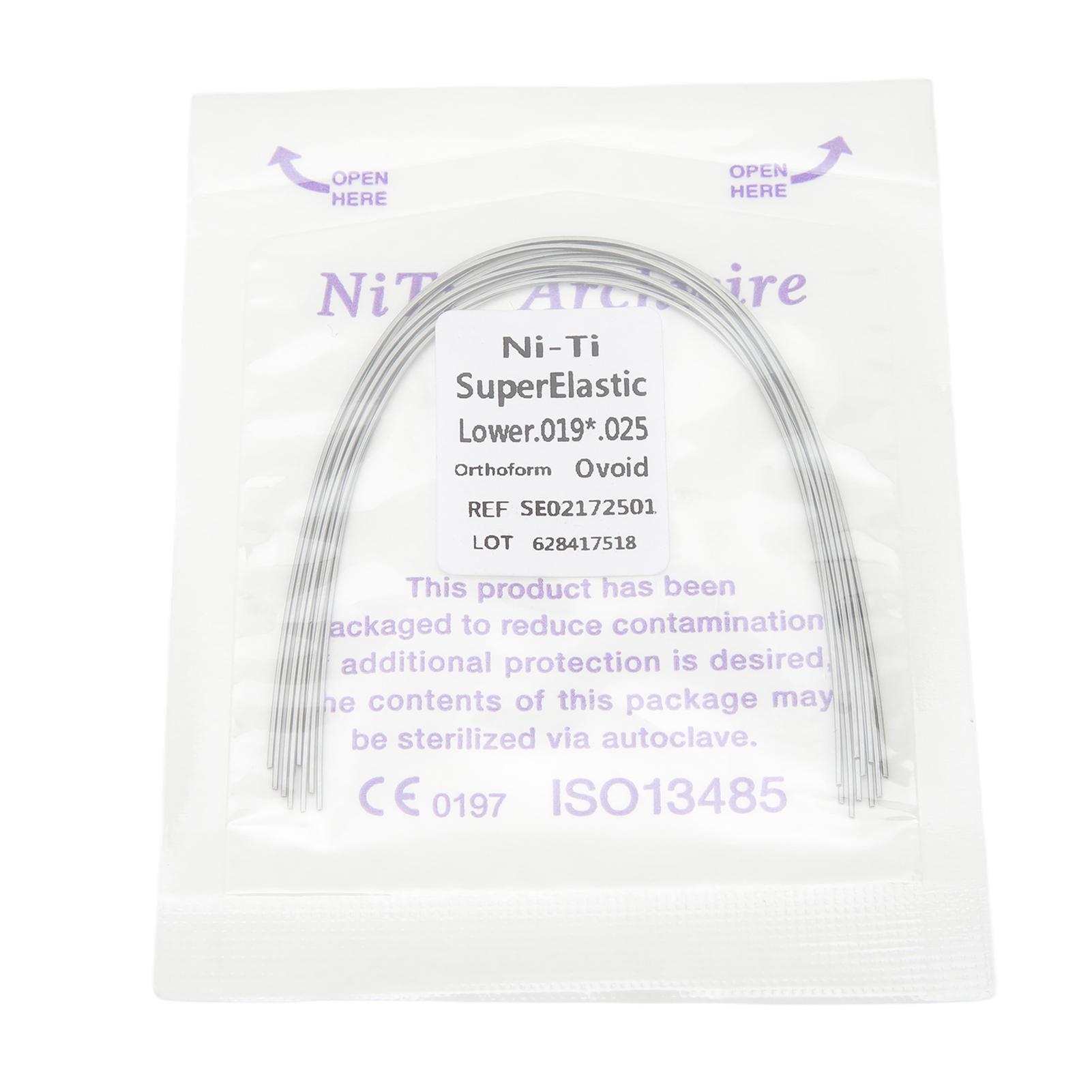 

50 шт. Стоматологическая ортодонтическая дуга Ортодонтическая прямоугольная дуга Сменный аксессуар 0,019 X