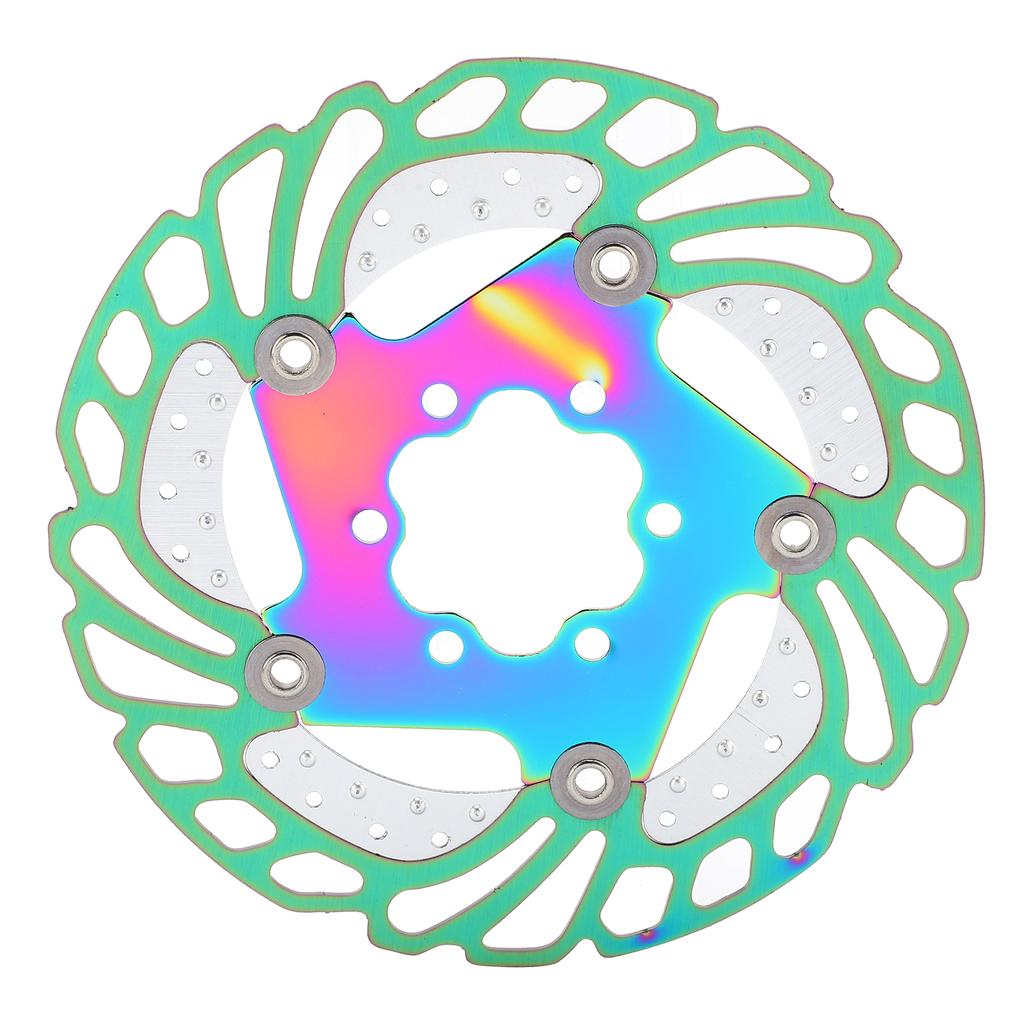 Mountain Bike Plated Cooling Disc Brake Rotor 6 Nails Cycling Accessories(140mm 5.5in )