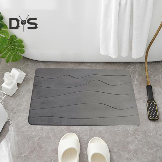 Baderomsgulvmatte Hurtigabsorberende Hurtigtørkende Diatom Mud Anti-skli bunnteppe Enkelt å rengjøre Flerbruksbadekar Dusj Vask Kjøkkenteppe