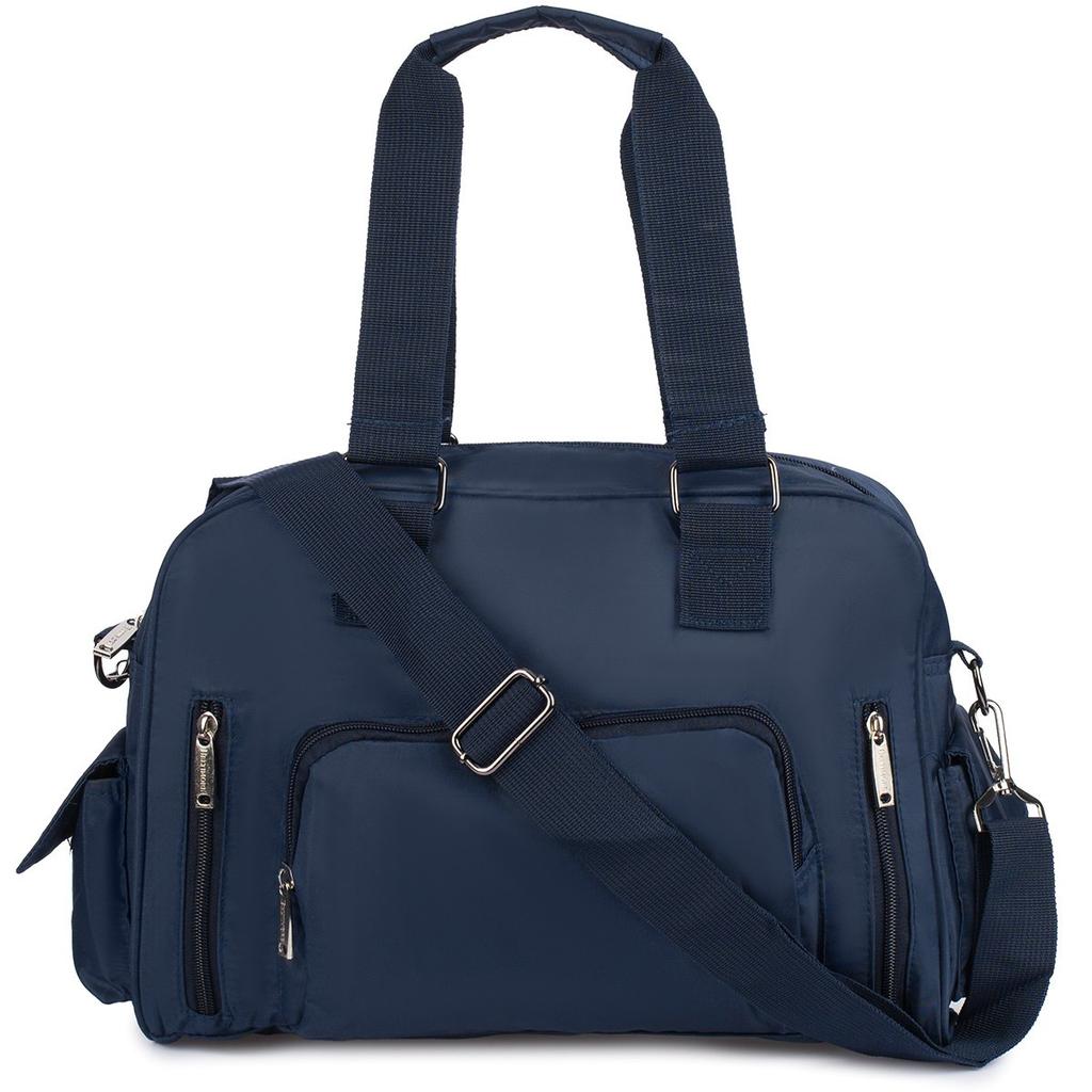 Damska torebka lekka duża A4 modna torba shopperka granatowa na ramię Beltimore J32