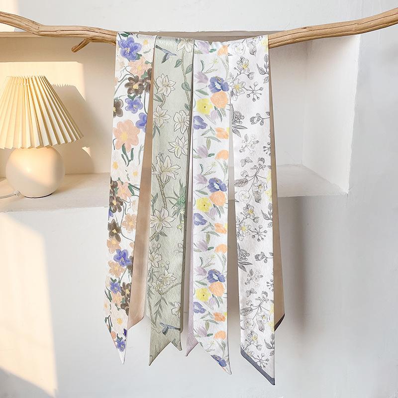 Bias Cut Silk Scarf with Slanted Ends - Neck Scarf, Fashion Accessory for Daily Use