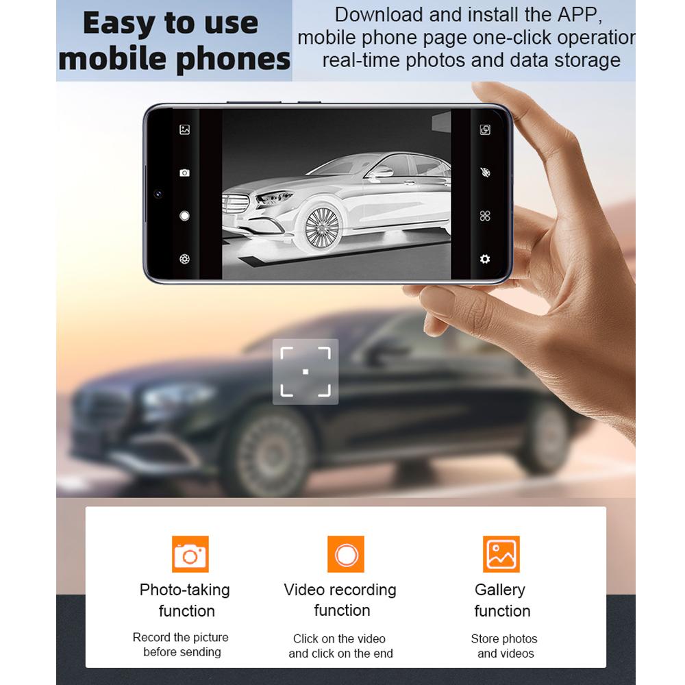 256*192   Mobilephone Thermal Imager -20 to 550 Temperature Msurement 25Hz Infrared Camera Detail Enhancement 8 Color   Design 3 Language N